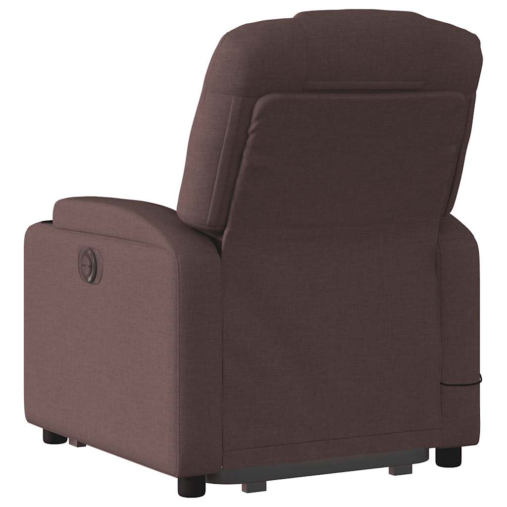 Fauteuil inclinable de massage Marron foncé Tissu - XIOS