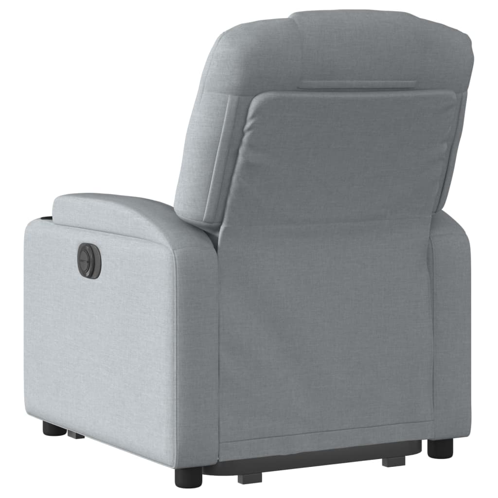 Fauteuil inclinable électrique gris clair tissu - XIOS