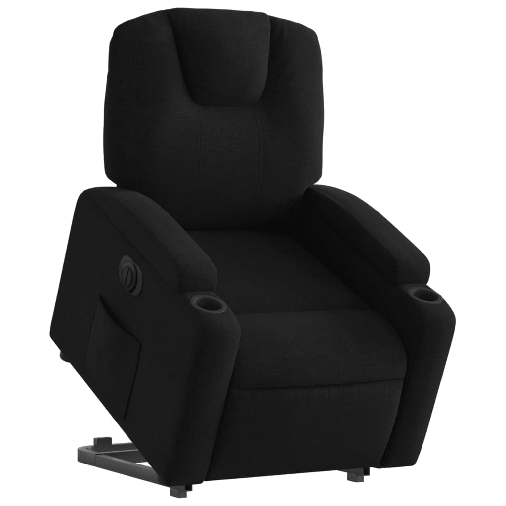 Fauteuil inclinable électrique noir tissu