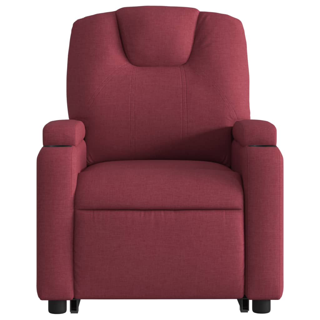 Fauteuil inclinable électrique rouge bordeaux tissu - XIOS