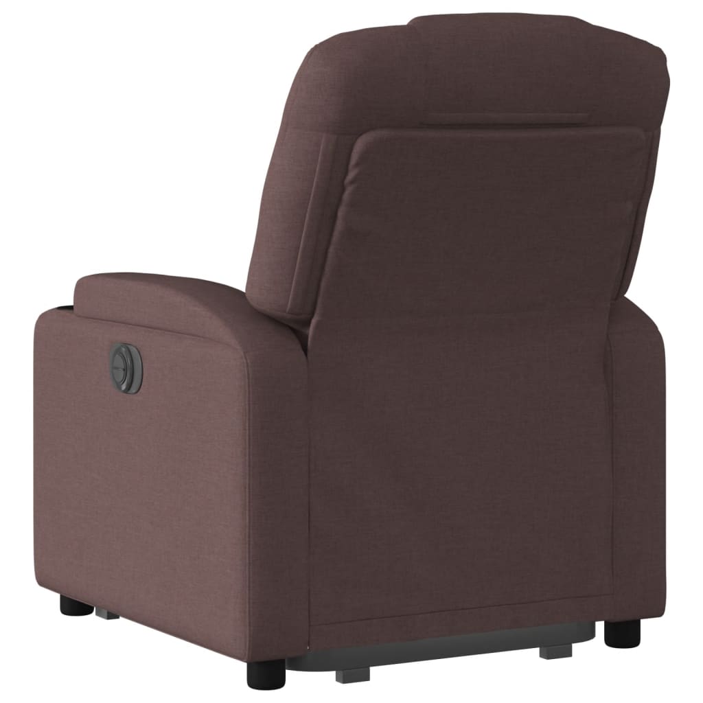 Fauteuil inclinable électrique marron foncé tissu - XIOS