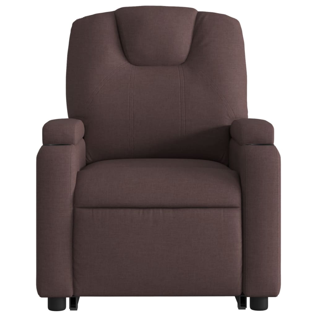 Fauteuil inclinable électrique marron foncé tissu - XIOS