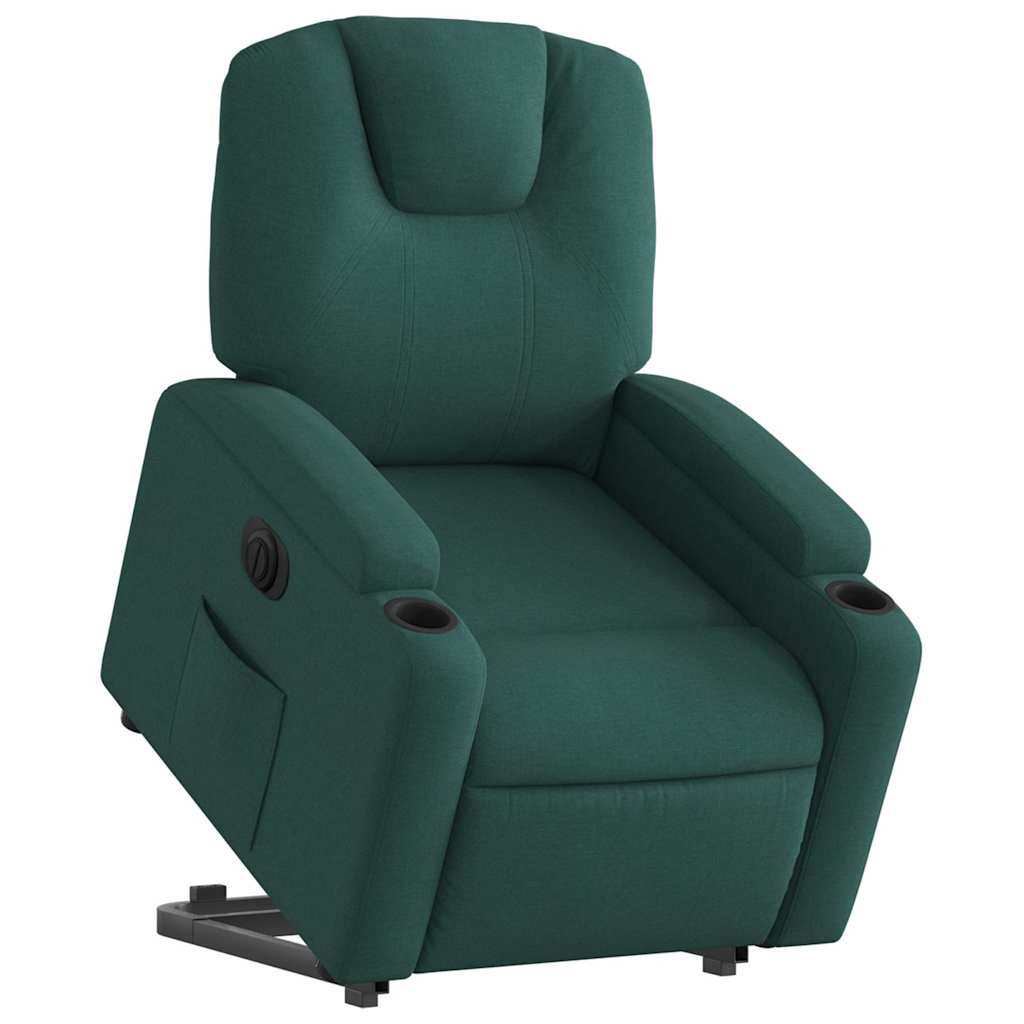 Fauteuil inclinable électrique vert foncé tissu - XIOS