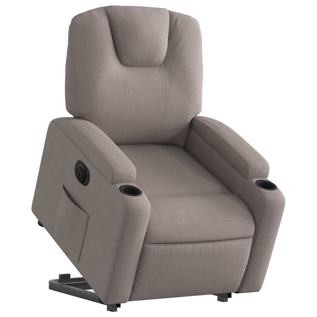 Fauteuil inclinable électrique taupe tissu - XIOS