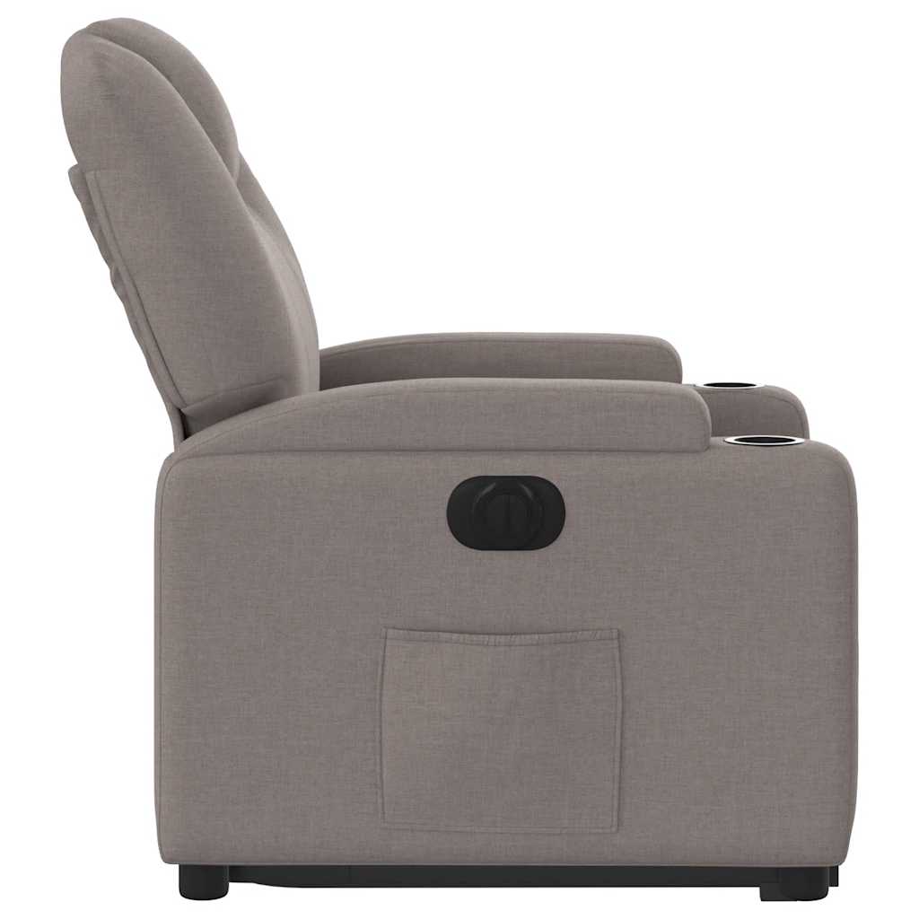 Fauteuil inclinable électrique taupe tissu - XIOS