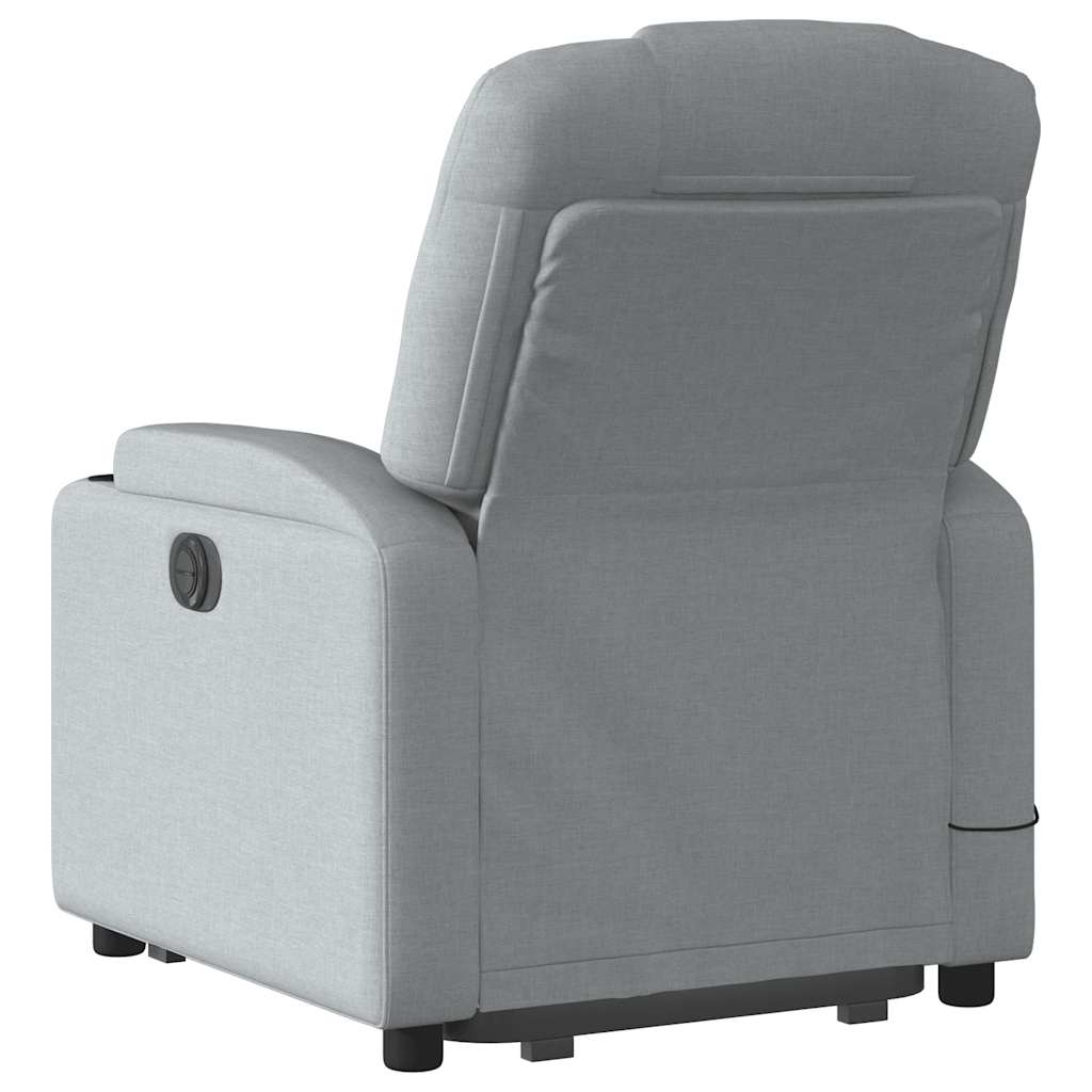Fauteuil inclinable de massage électrique Gris clair Tissu - XIOS