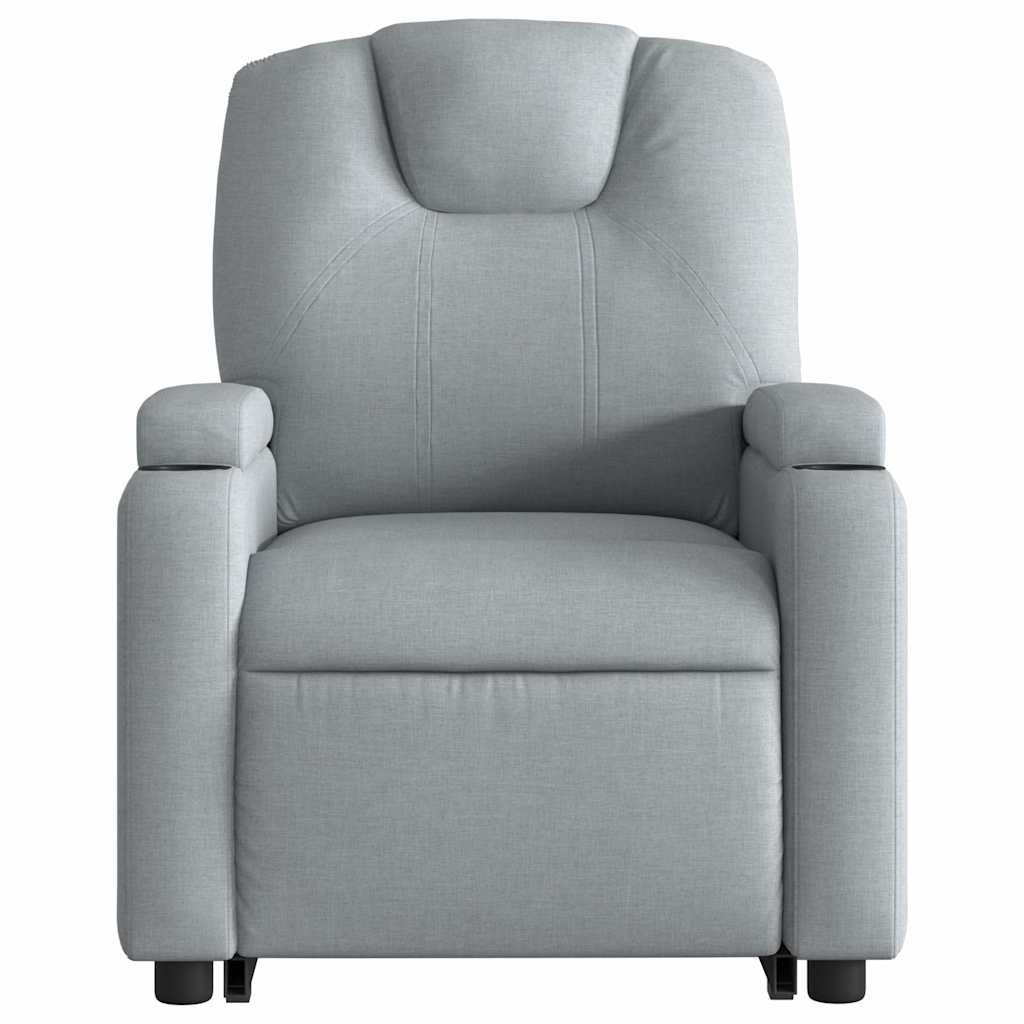 Fauteuil inclinable de massage électrique Gris clair Tissu - XIOS
