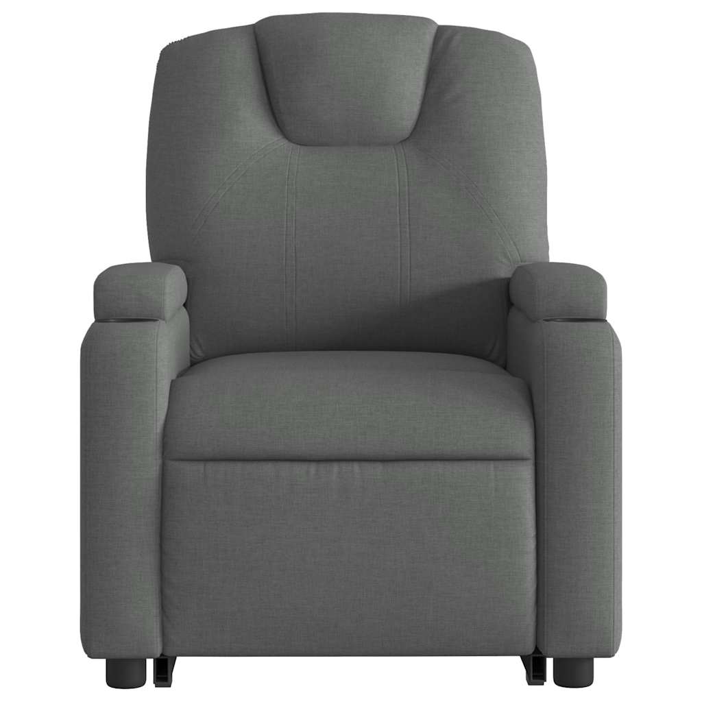 Fauteuil inclinable de massage électrique Gris foncé Tissu - XIOS