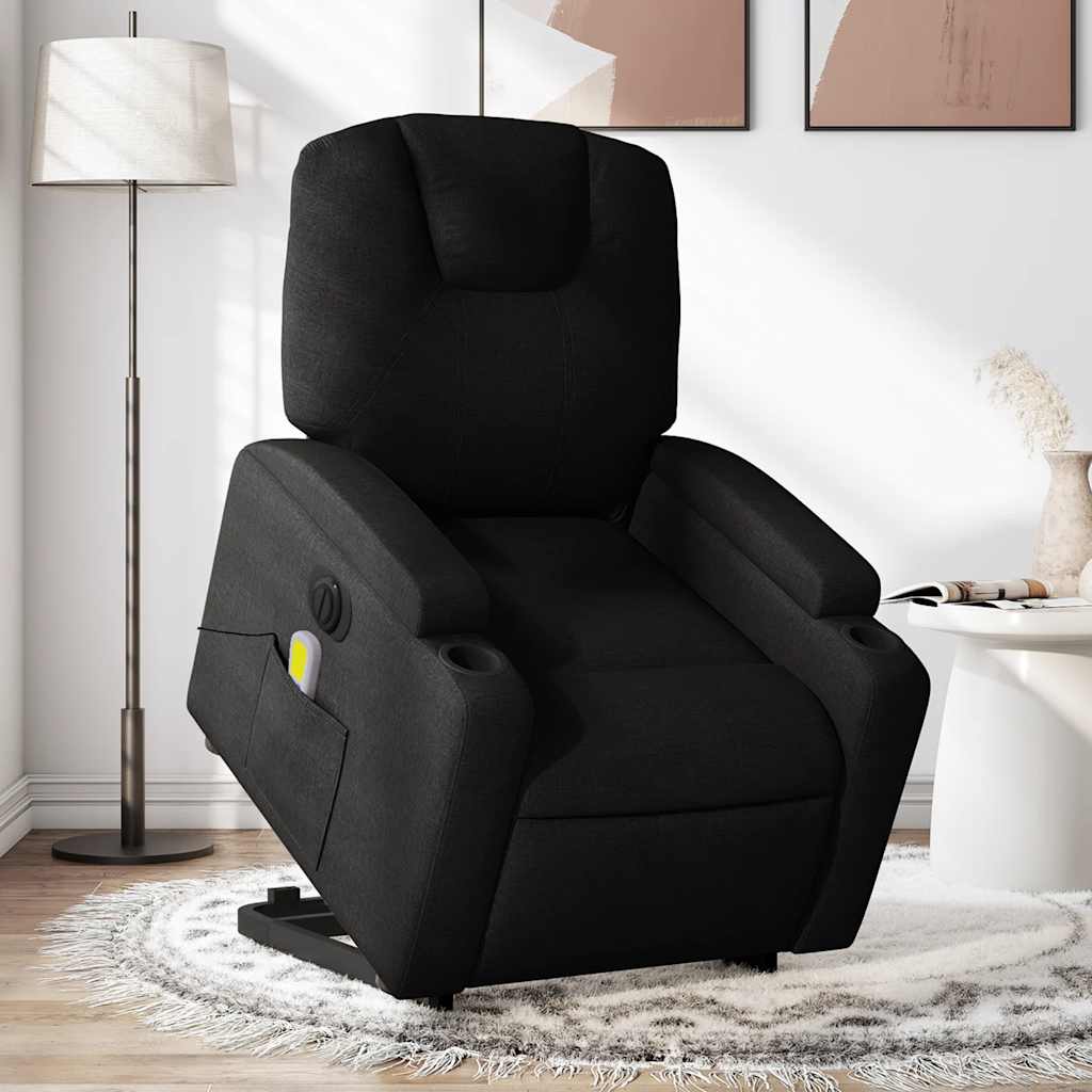 Fauteuil inclinable de massage électrique Noir Tissu - XIOS