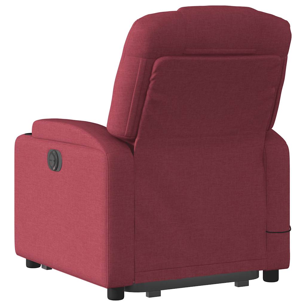 Fauteuil inclinable de massage électrique Rouge bordeaux Tissu - XIOS