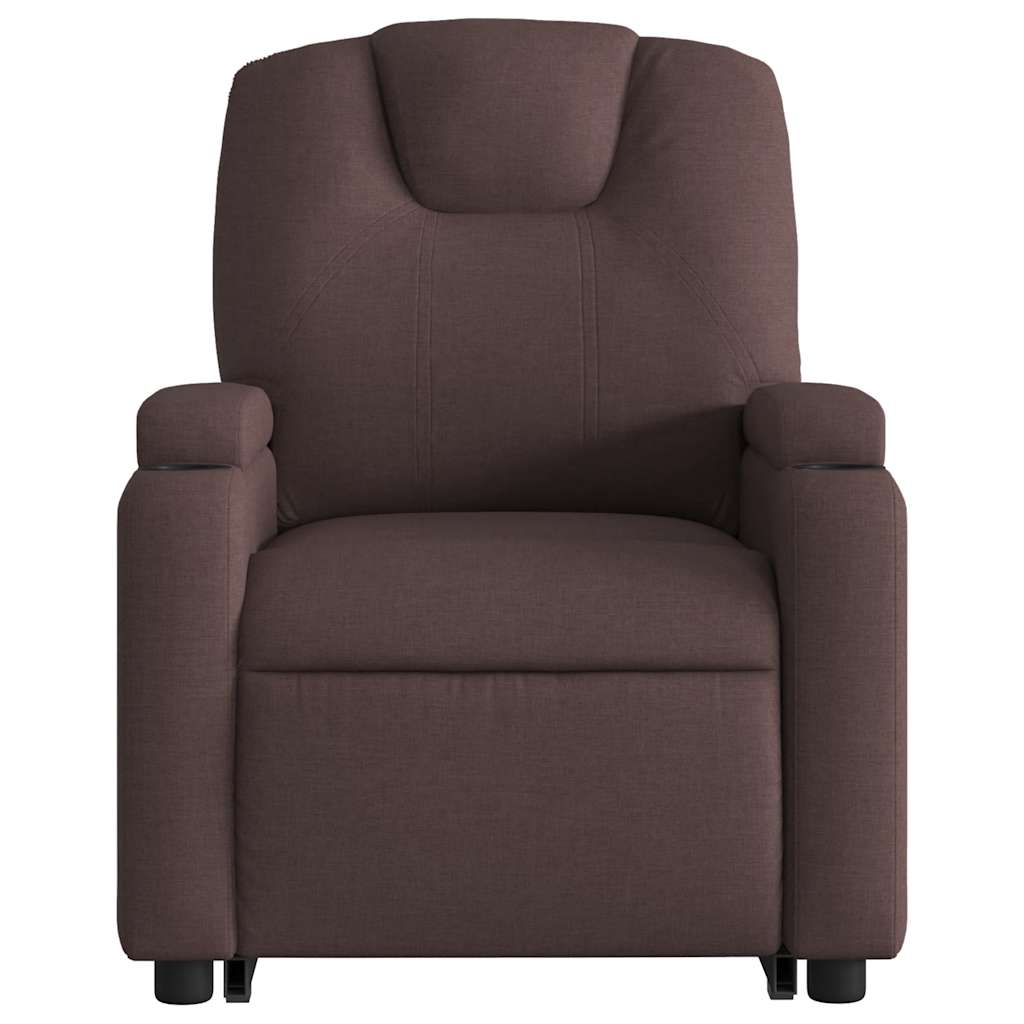 Fauteuil inclinable de massage électrique Marron foncé Tissu - XIOS