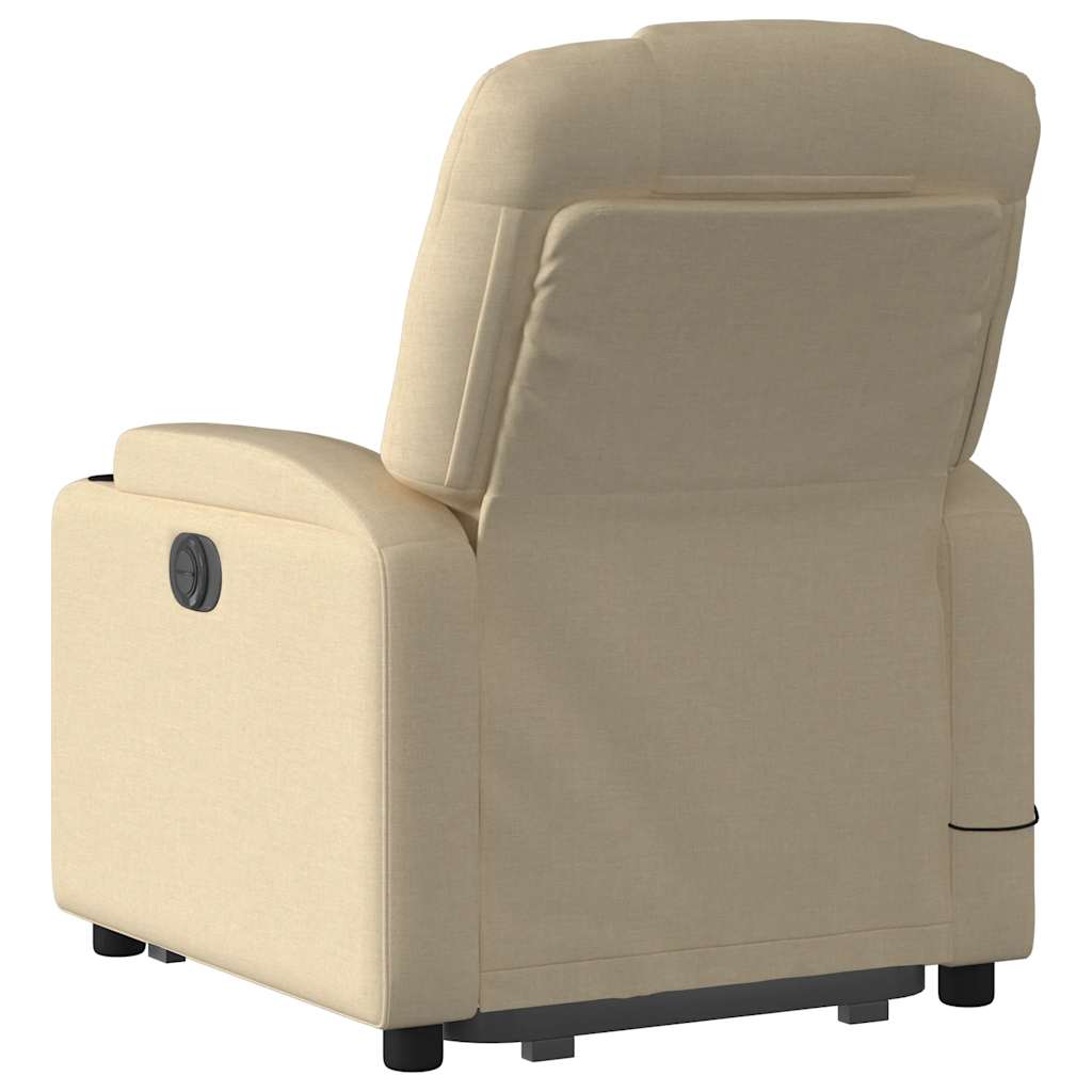 Fauteuil inclinable de massage électrique Crème Tissu - XIOS