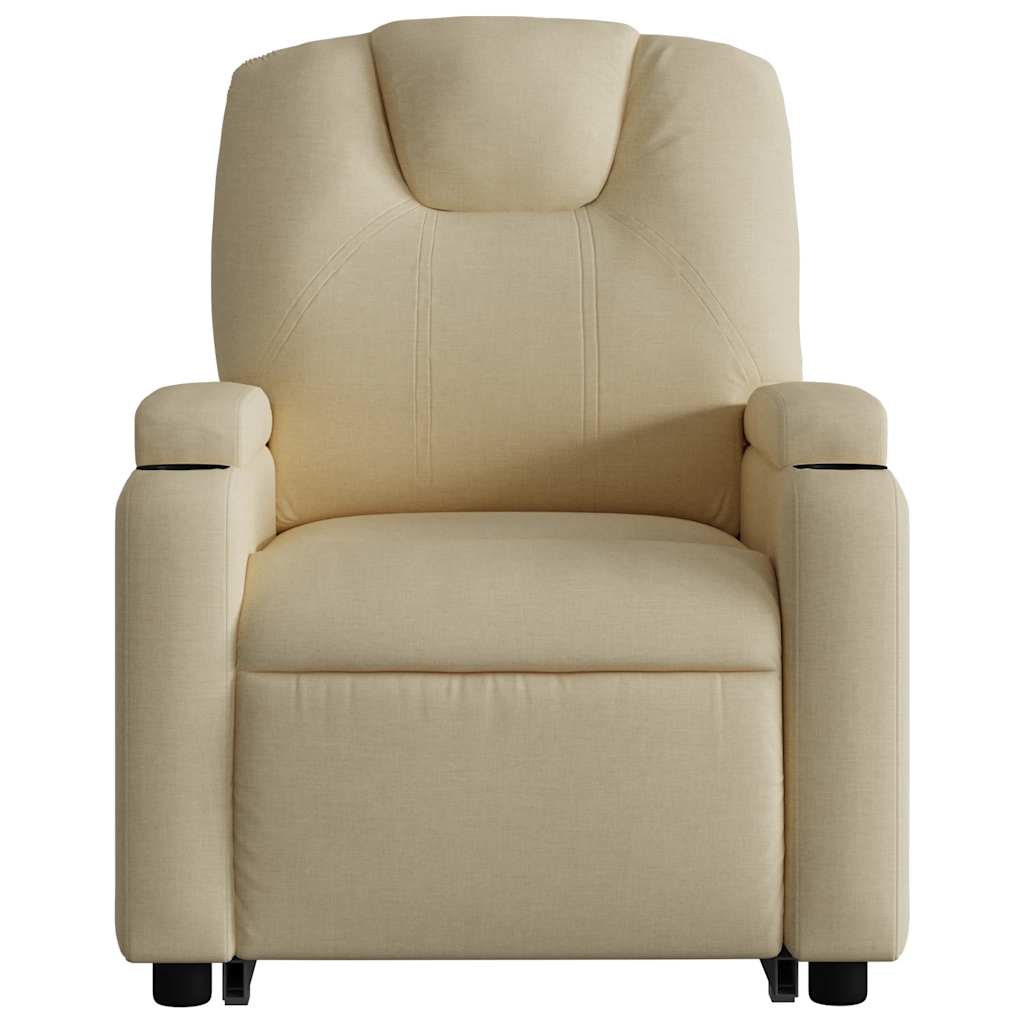 Fauteuil inclinable de massage électrique Crème Tissu - XIOS
