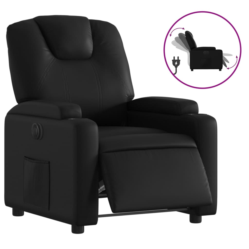 Fauteuil inclinable électrique Noir Similicuir - XIOS