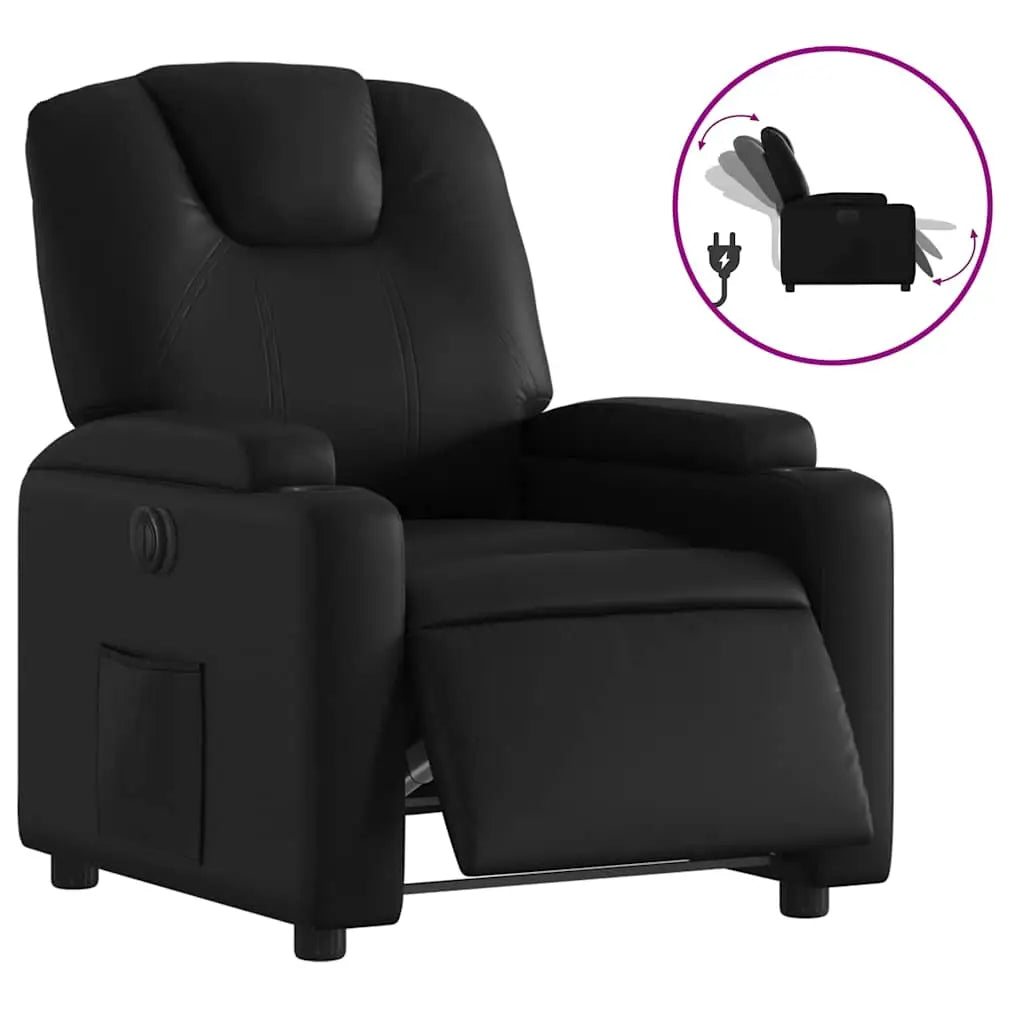 Fauteuil inclinable électrique Noir Similicuir - XIOS