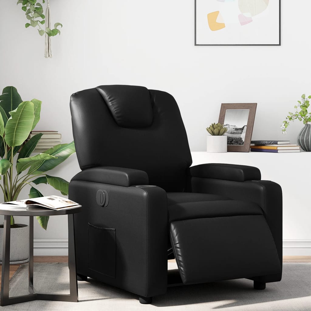 Fauteuil inclinable électrique Noir Similicuir - XIOS