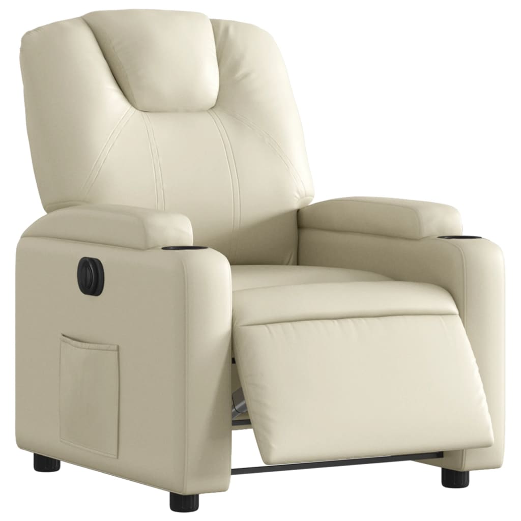 Fauteuil inclinable électrique Crème Similicuir - XIOS