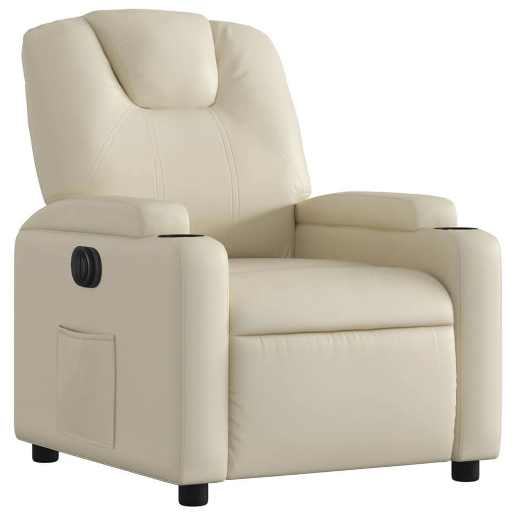 Fauteuil inclinable électrique Crème Similicuir - XIOS