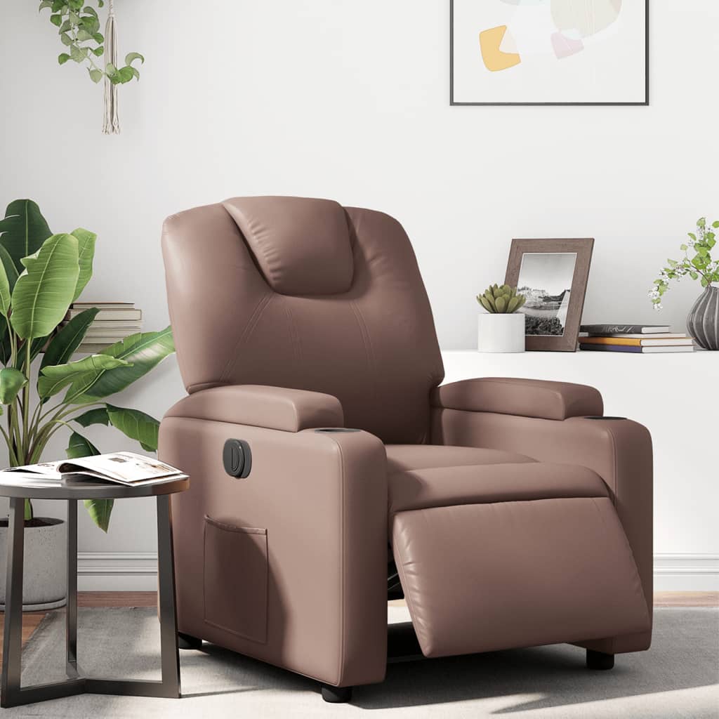 Fauteuil inclinable électrique Marron Similicuir - XIOS