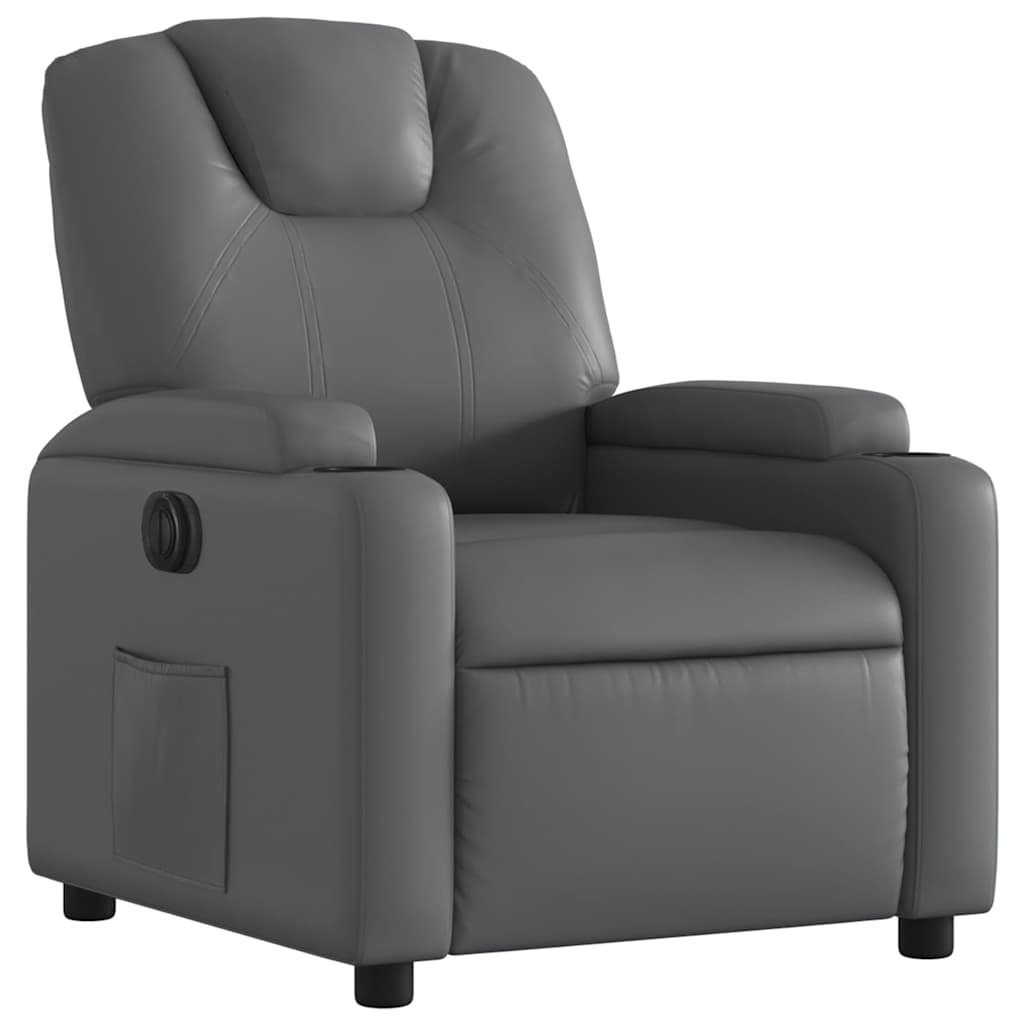 Fauteuil inclinable électrique Gris Similicuir - XIOS