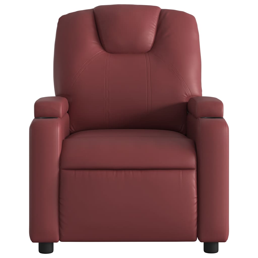 Fauteuil inclinable électrique Rouge bordeaux Similicuir - XIOS