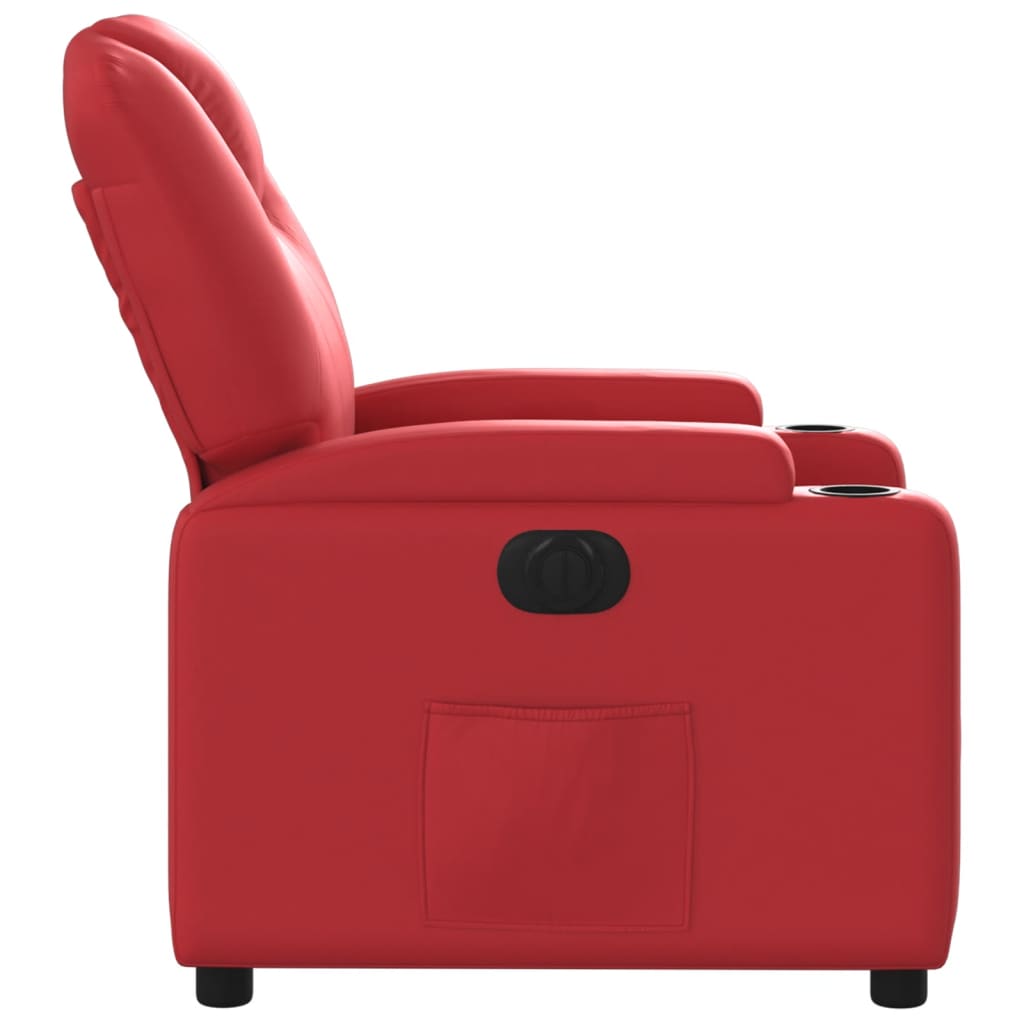 Fauteuil inclinable électrique Rouge Similicuir - XIOS