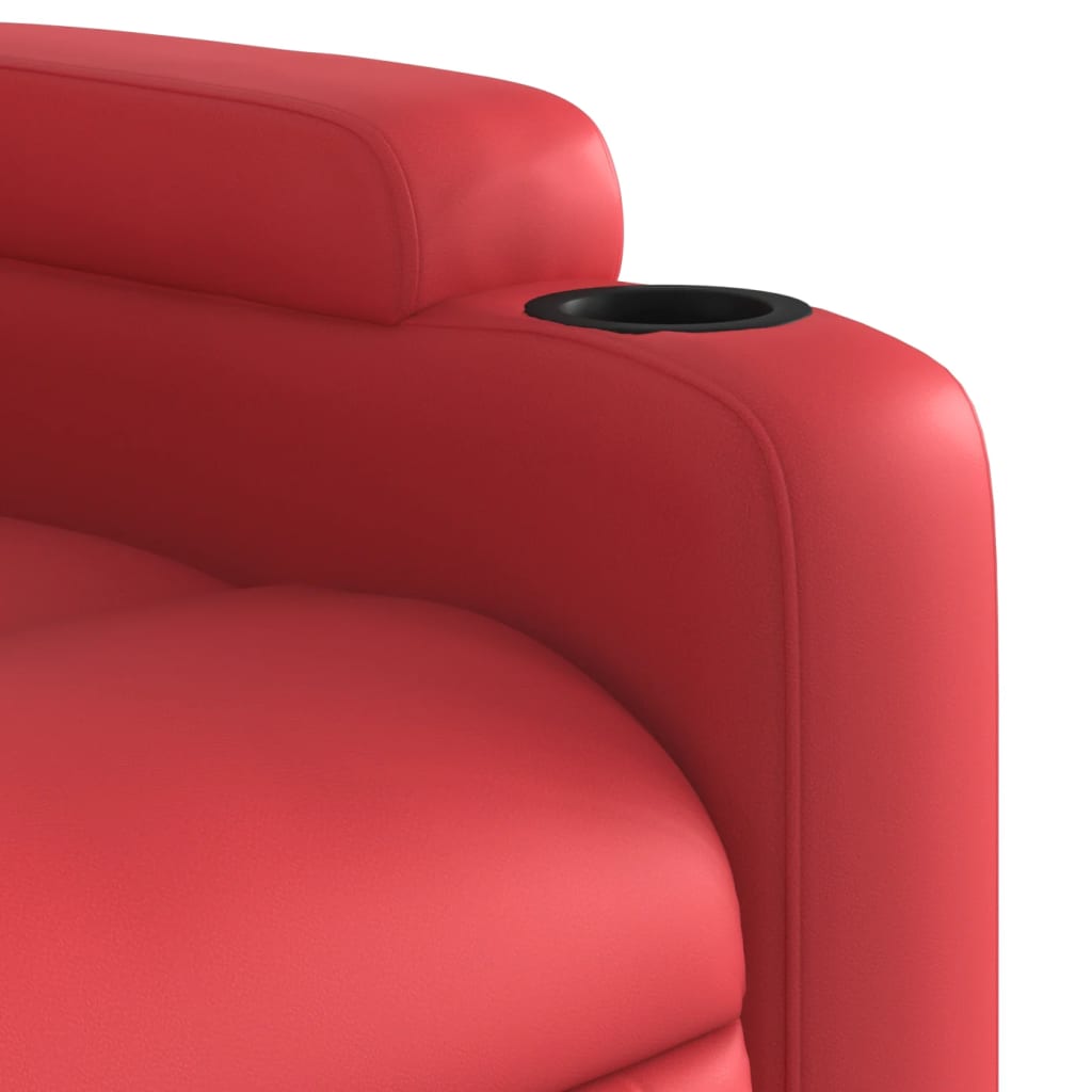 Fauteuil inclinable électrique Rouge Similicuir - XIOS