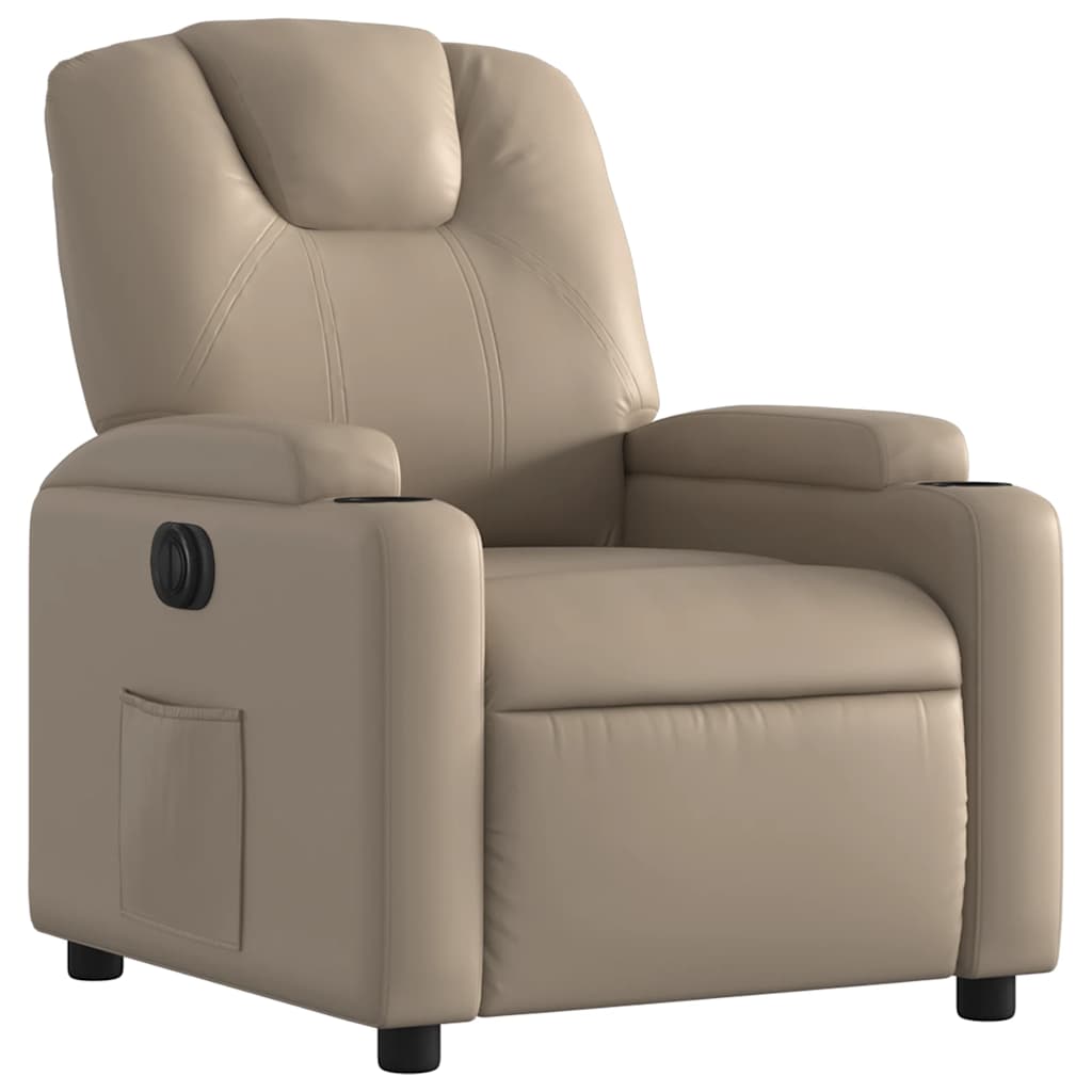 Fauteuil inclinable électrique Cappuccino Similicuir - XIOS