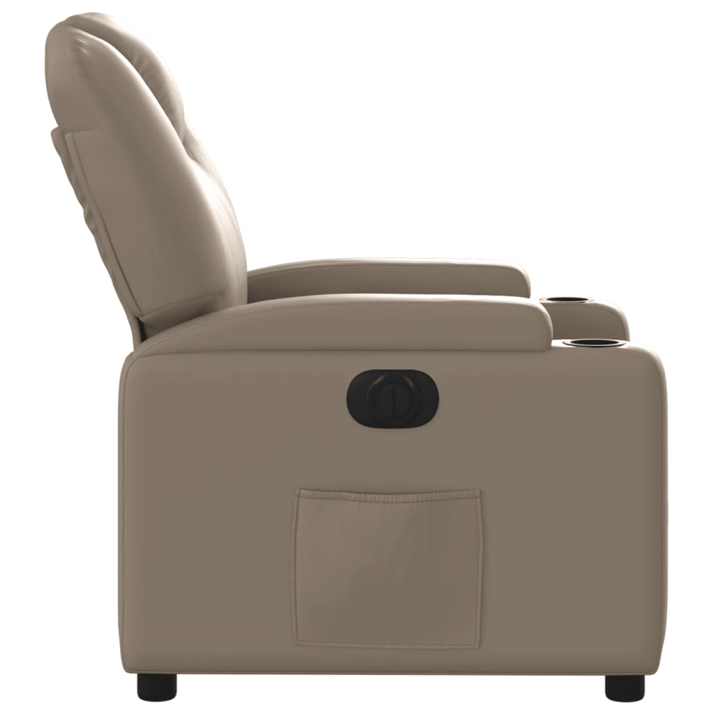Fauteuil inclinable électrique Cappuccino Similicuir - XIOS