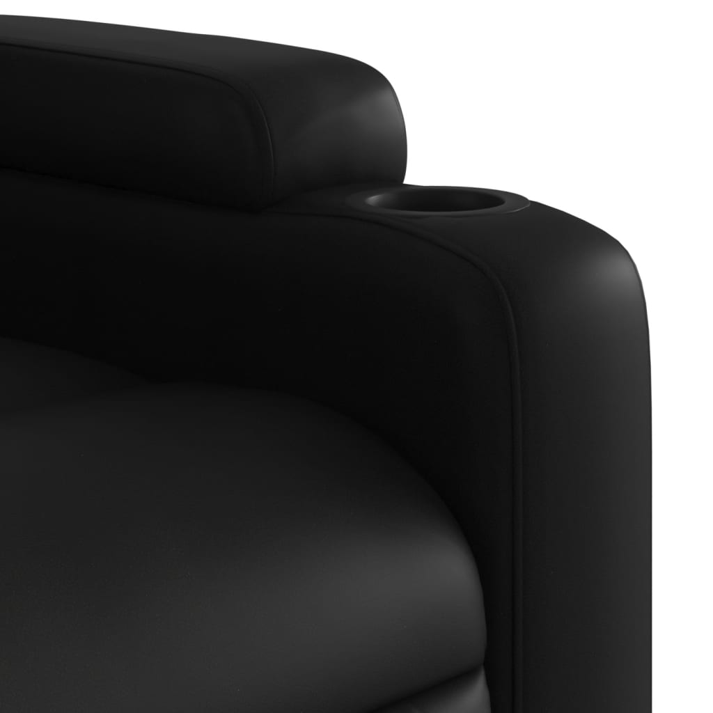 Fauteuil de massage inclinable électrique noir similicuir - XIOS