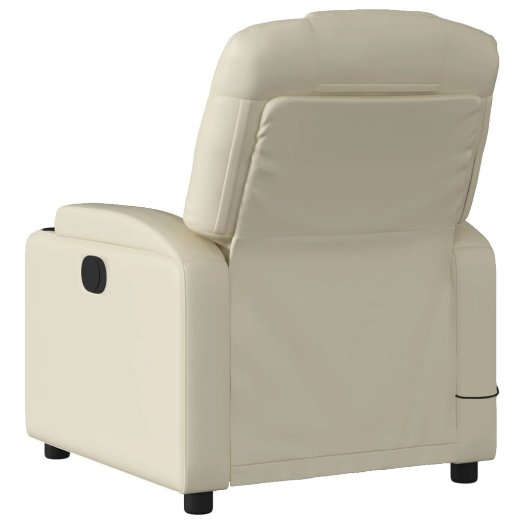 Fauteuil de massage inclinable électrique crème similicuir - XIOS