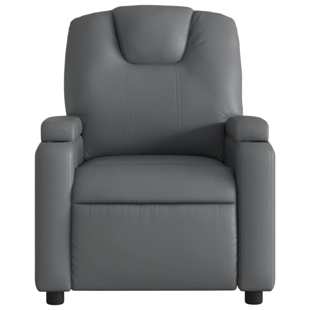 Fauteuil de massage inclinable électrique gris similicuir - XIOS