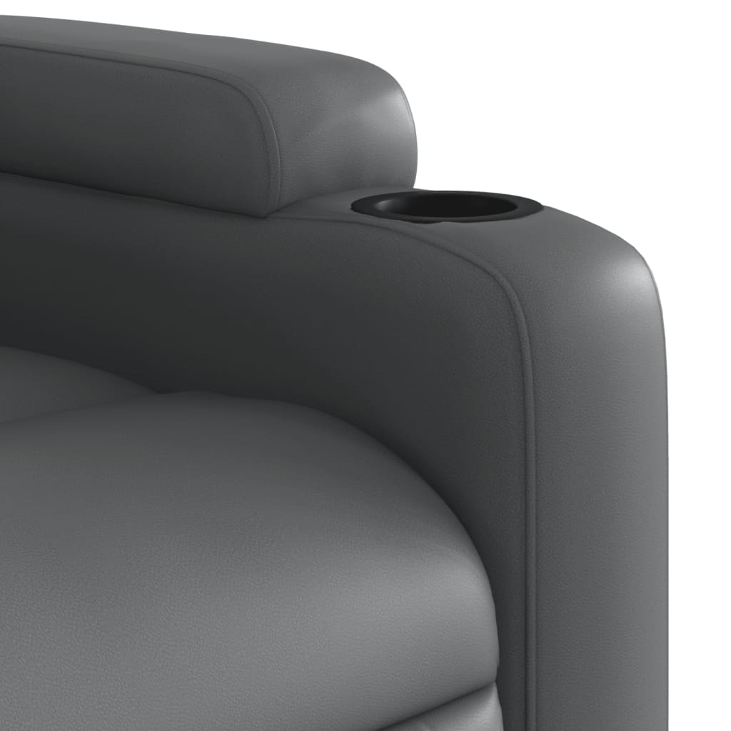 Fauteuil de massage inclinable électrique gris similicuir - XIOS