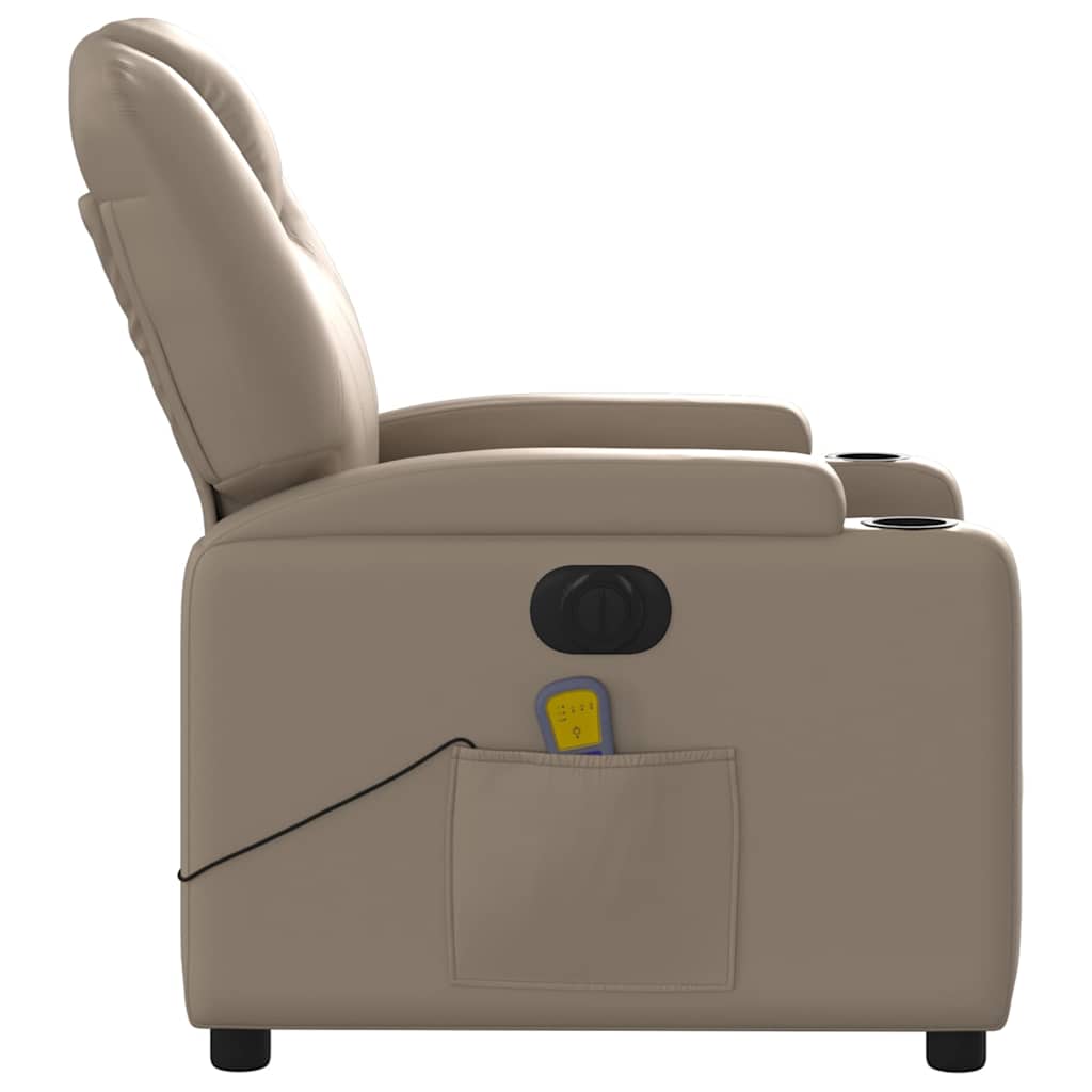 Fauteuil de massage inclinable électrique cappuccino similicuir - XIOS