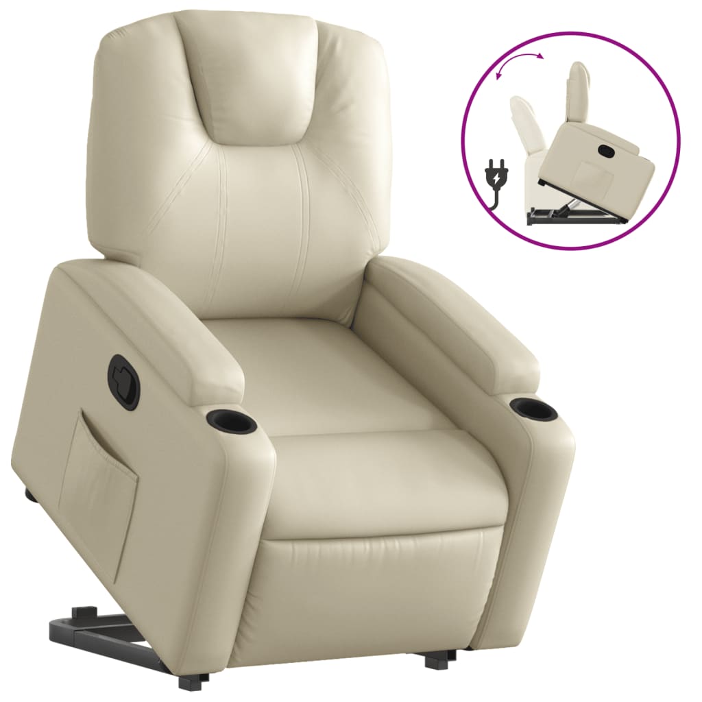 Fauteuil inclinable Crème Similicuir - XIOS
