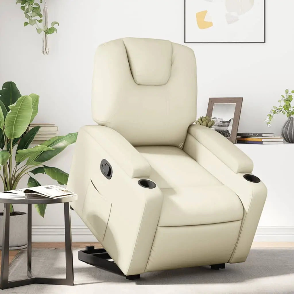 Fauteuil inclinable Crème Similicuir - XIOS