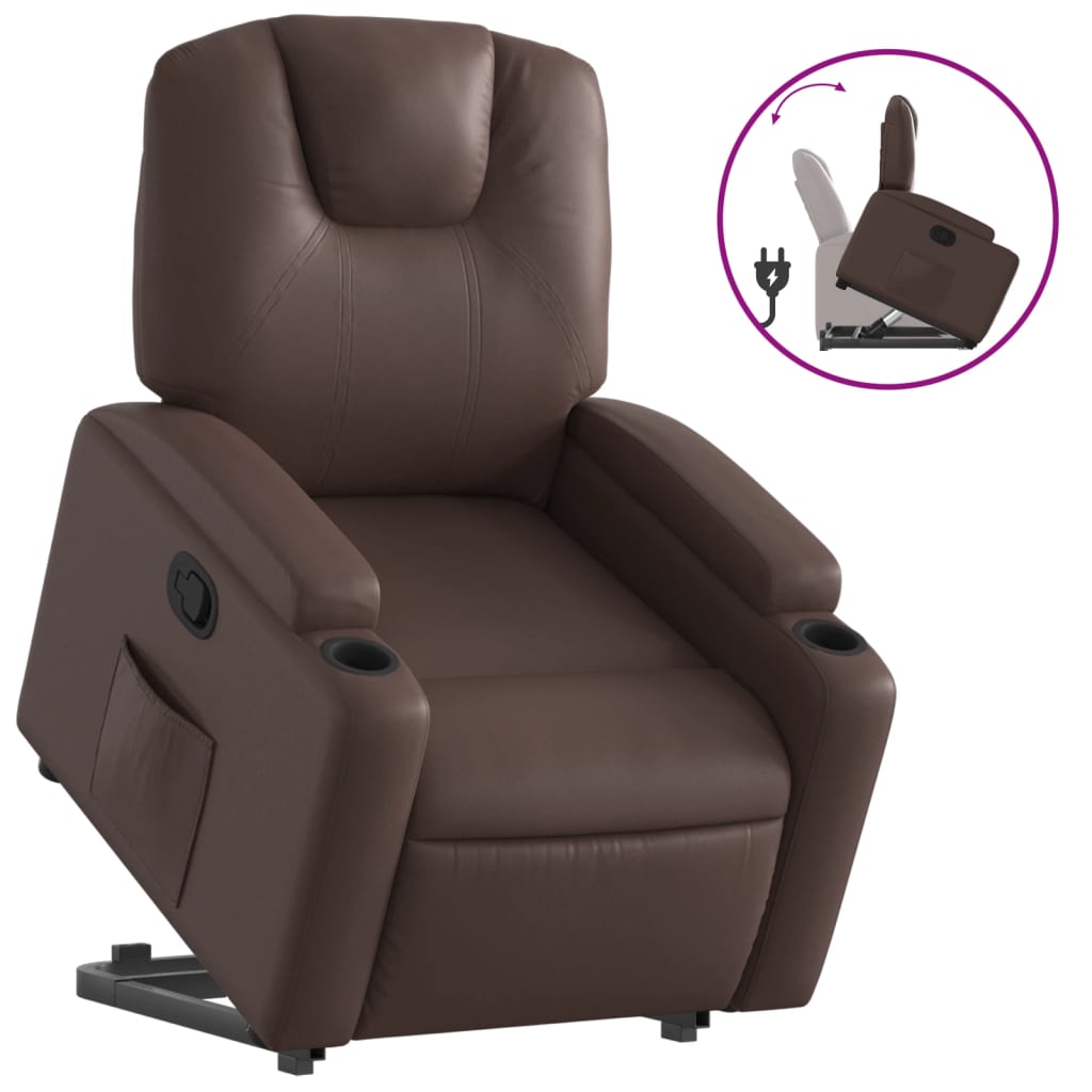 Fauteuil inclinable marron similicuir - XIOS