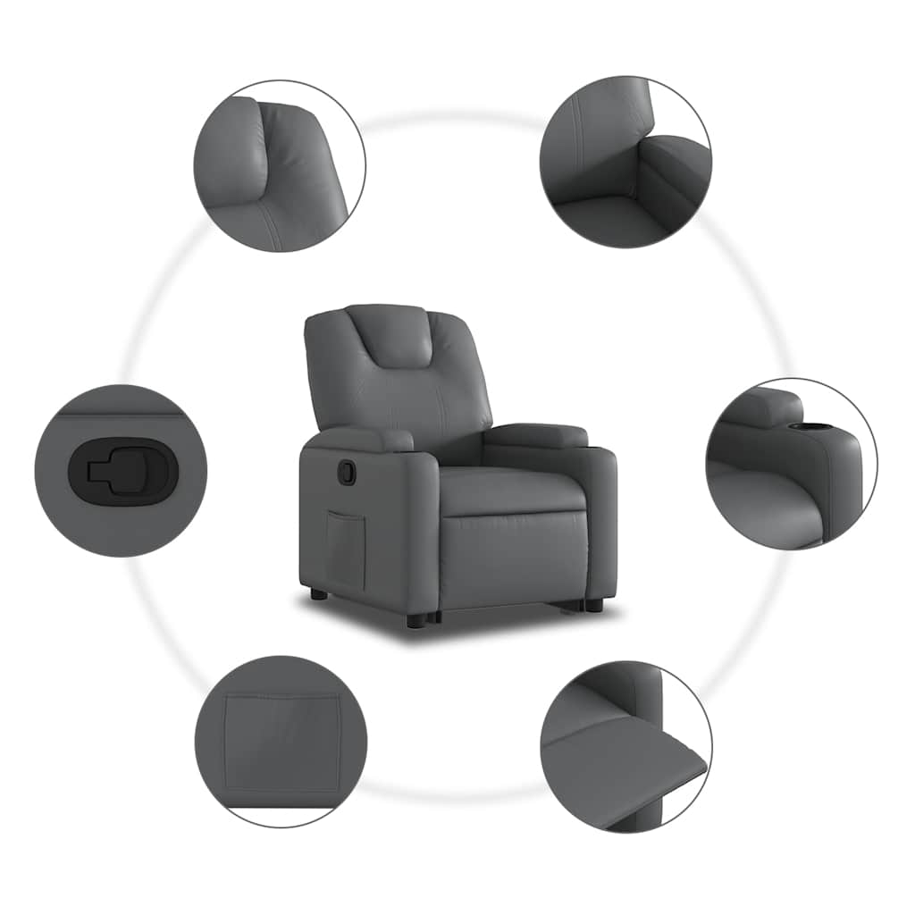 Fauteuil inclinable Gris Similicuir - XIOS