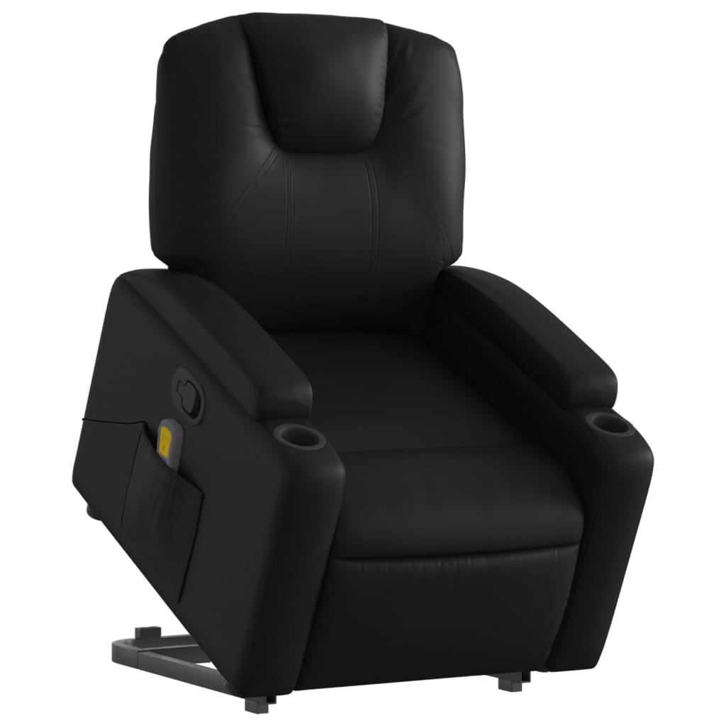 Fauteuil inclinable de massage Noir Similicuir - XIOS