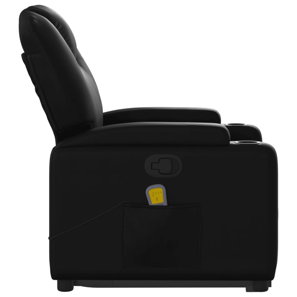 Fauteuil inclinable de massage Noir Similicuir - XIOS