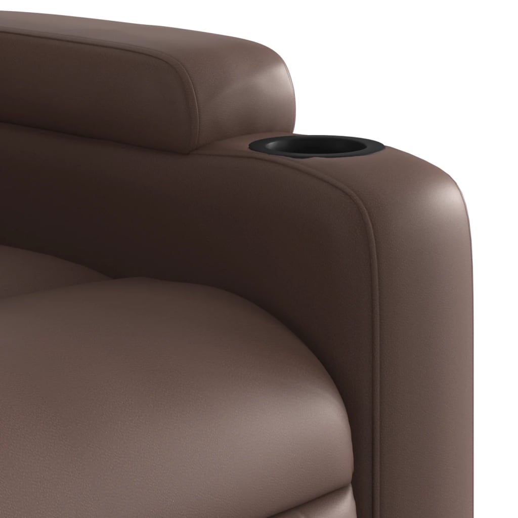 Fauteuil inclinable de massage Marron Similicuir - XIOS