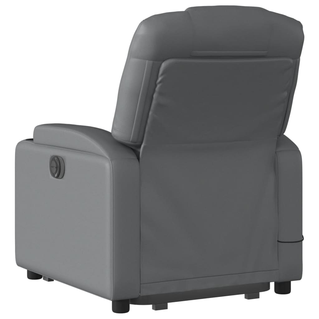Fauteuil inclinable de massage Gris Similicuir