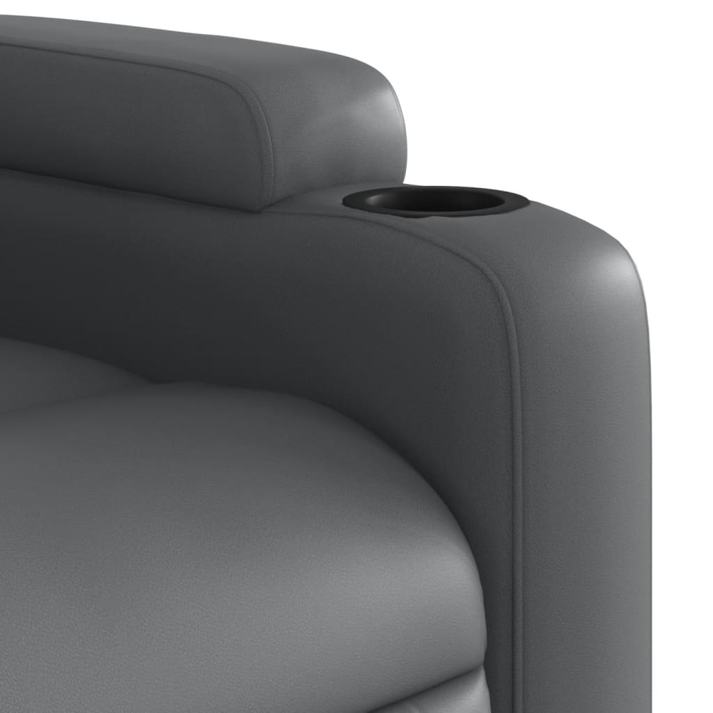 Fauteuil inclinable de massage Gris Similicuir - XIOS