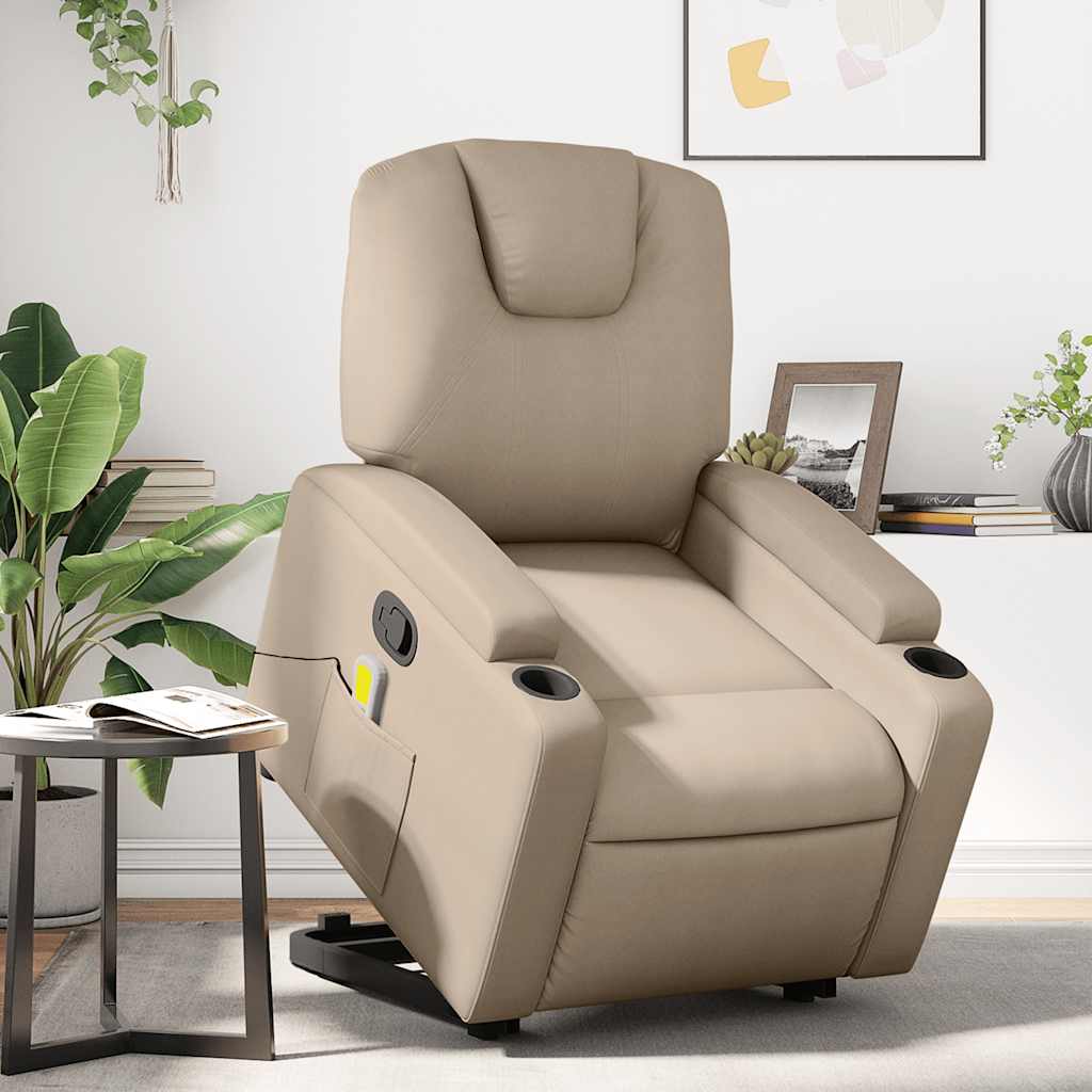 Fauteuil inclinable de massage Cappuccino Similicuir - XIOS