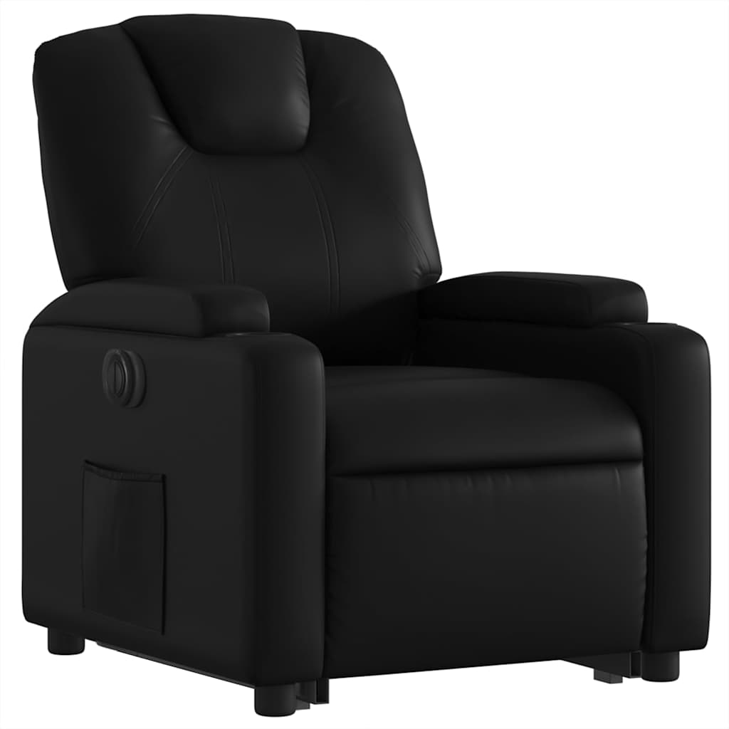 Fauteuil inclinable électrique noir similicuir