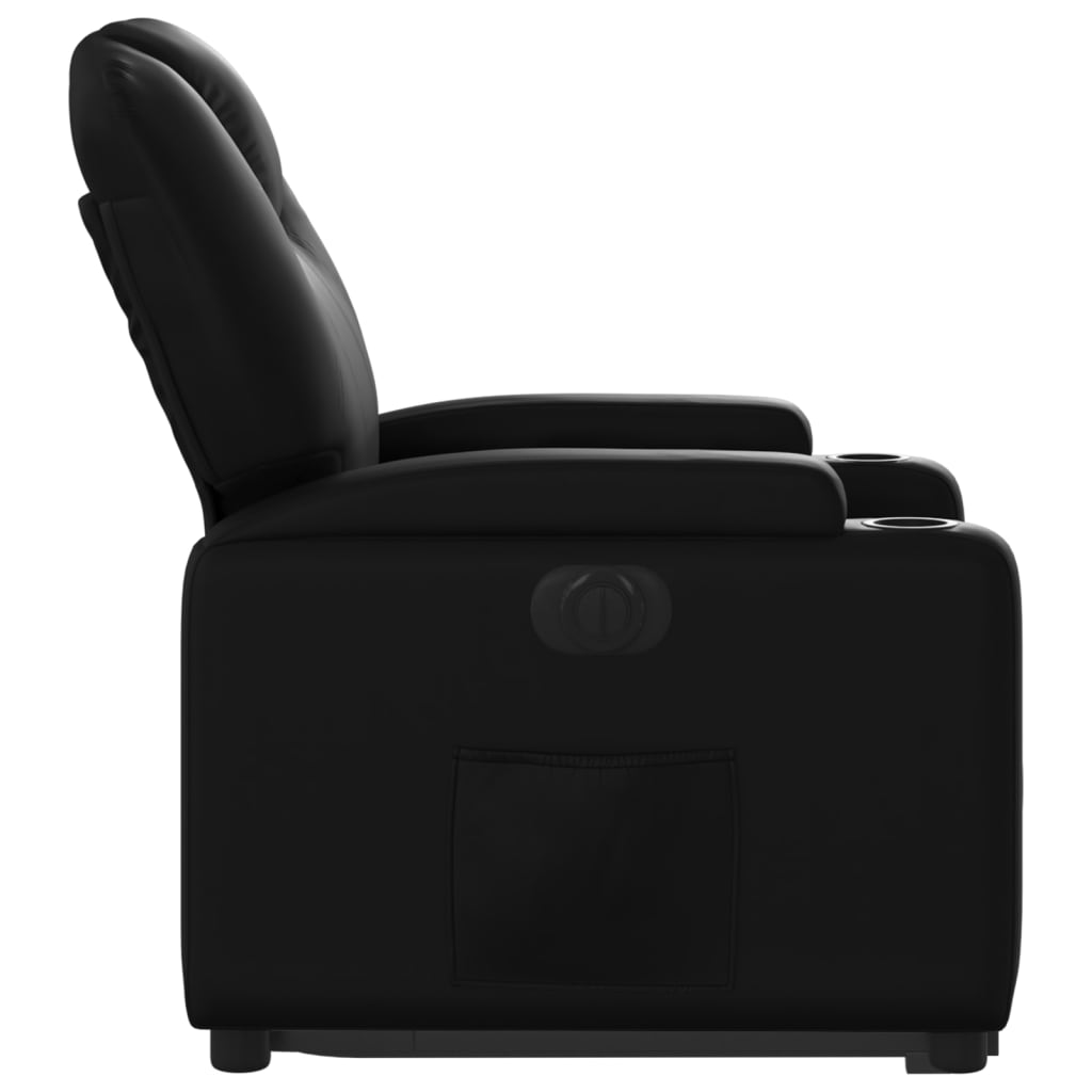 Fauteuil inclinable électrique noir similicuir
