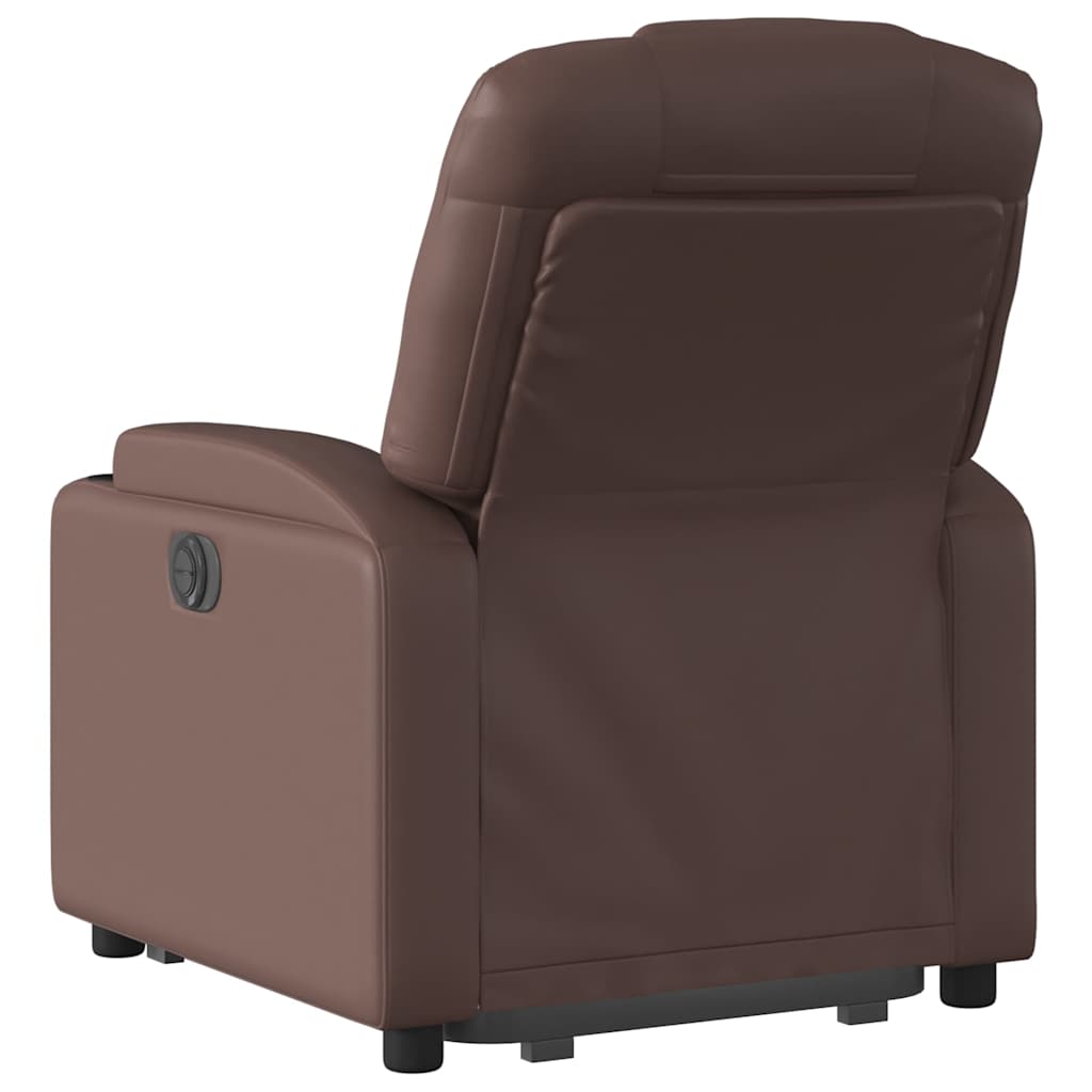 Fauteuil inclinable électrique marron similicuir - XIOS