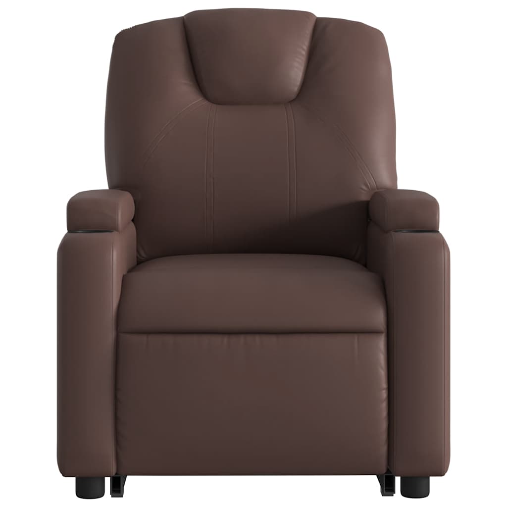 Fauteuil inclinable électrique marron similicuir - XIOS