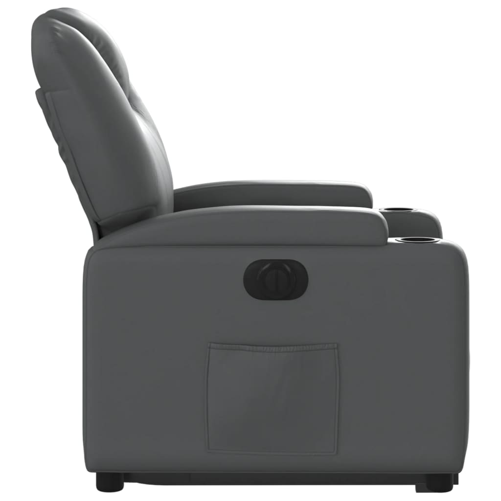 Fauteuil inclinable électrique gris similicuir - XIOS