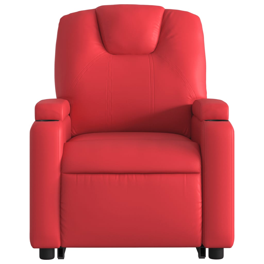 Fauteuil inclinable électrique rouge similicuir